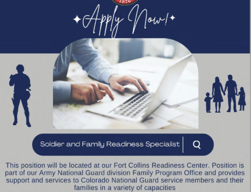 Employment Opening: Soldier and Family Readiness Specialist – Fort Collins