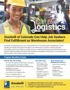 Goodwill of Colorado is looking to fulfill warehouse associate position 